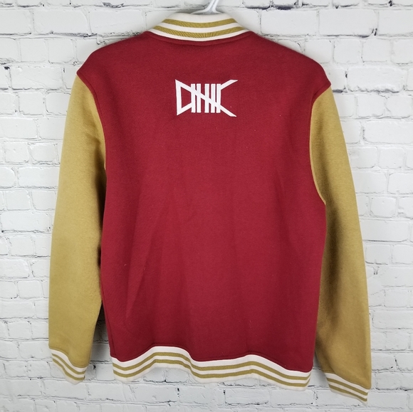 ETHIK | varsity style snap sweatshirt jacket - Picture 6 of 10